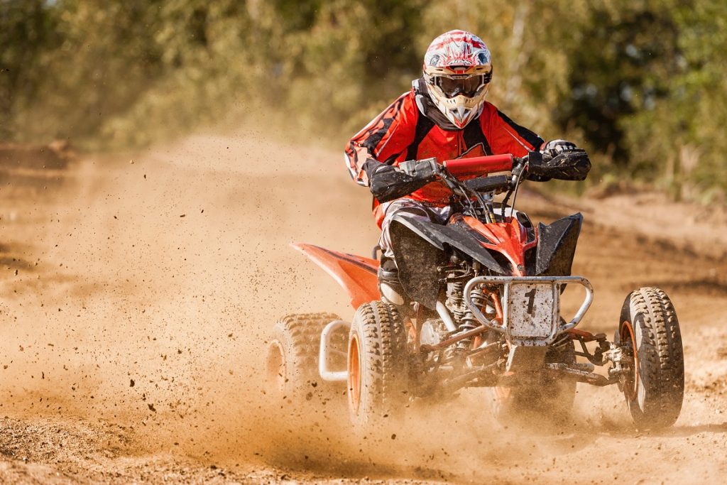 ATV rider in action