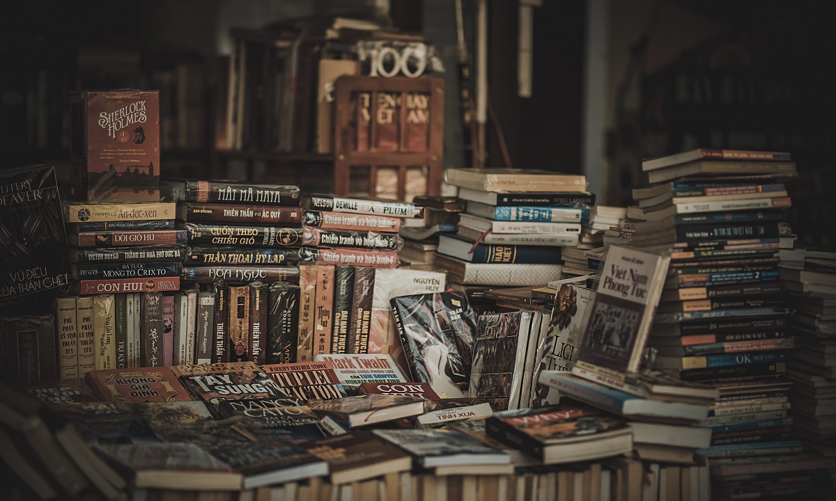 pile of books