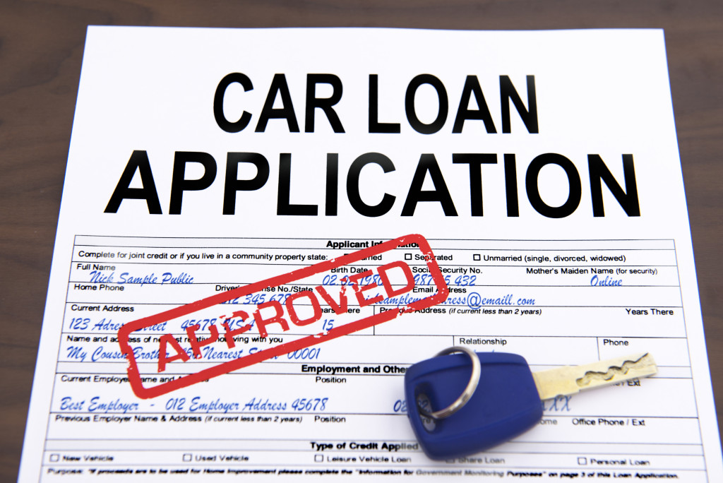 approved loan application for car