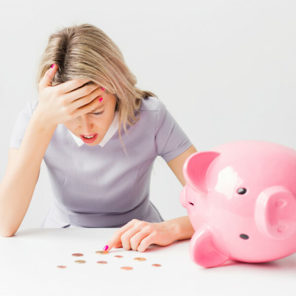 woman having financial problems