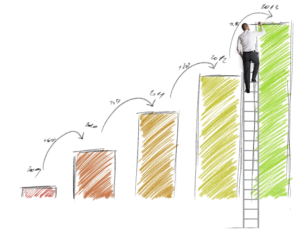 Visual representation of a good investment showing an increase in finances.