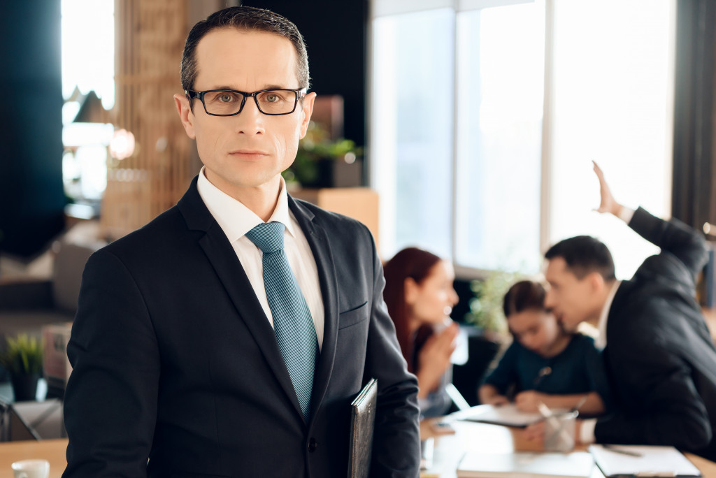 An image of a family lawyer looking at the camera